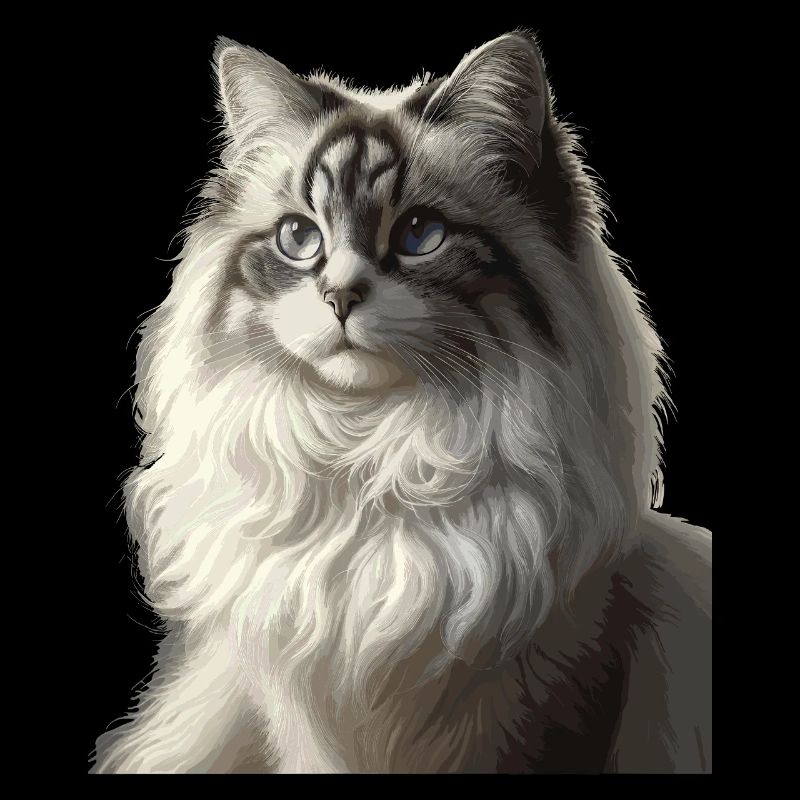 Fluffiges Katzengesicht Porträt