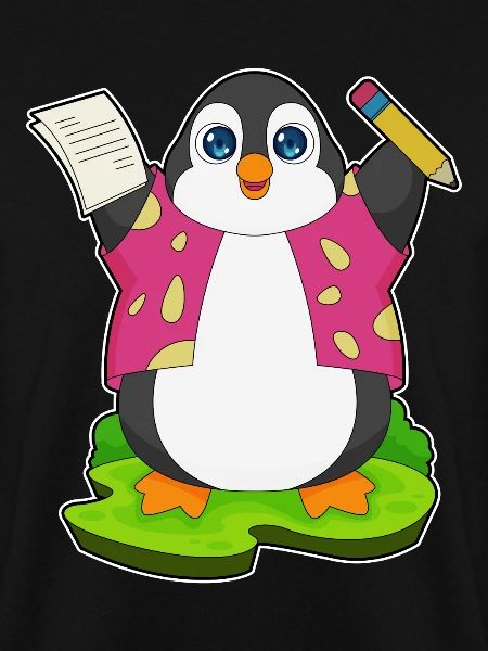 Pinguin Schüler Bleistift Schule