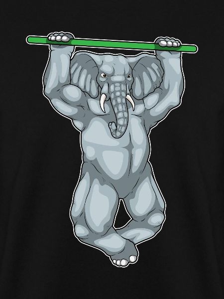 Elephant Bodybuilder Pull-Ups Musculation
