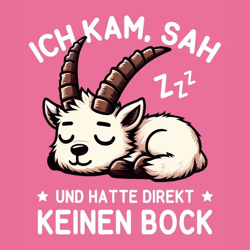 Süßer schlafender Steinbock hat null Bock