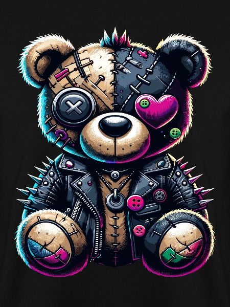 Punk Emo Plüsch Teddybär