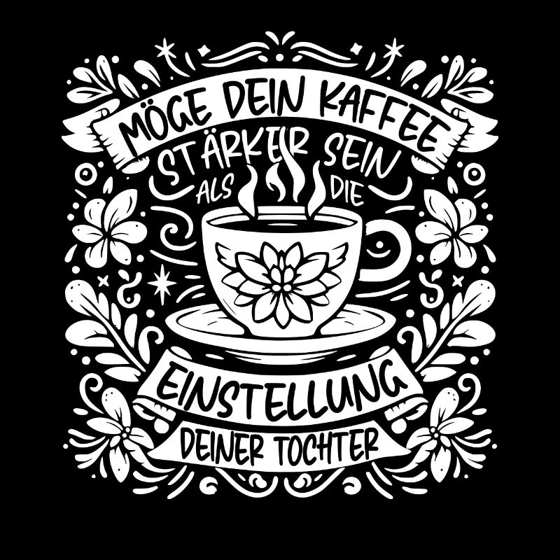 Tochter mit Koffeinhaltige Einstellung
