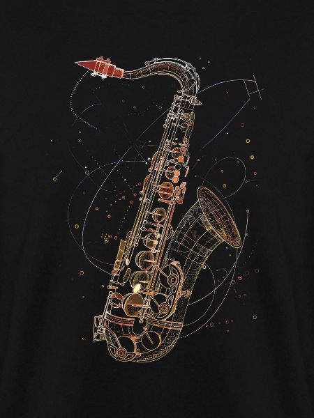 Saxophone Line Art