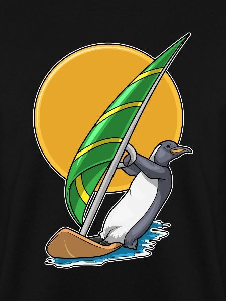 Pinguin Windsurfen Surfbrett Sommer
