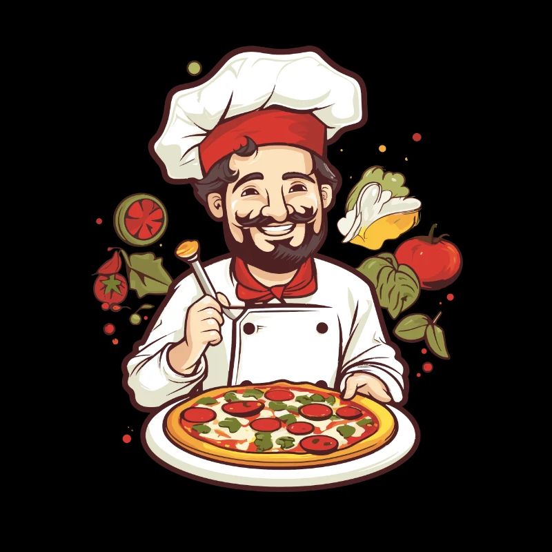 Pizzabäcker Grafik