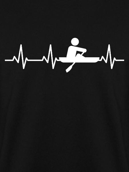 Rowing stick figure heartbeat