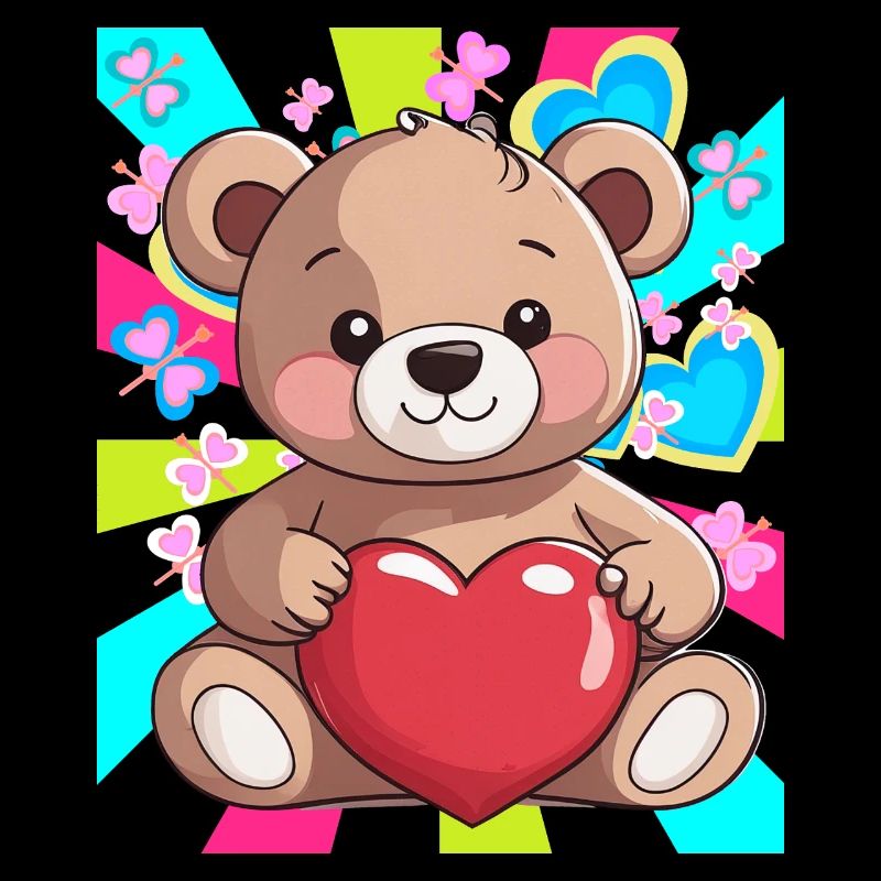 Teddy Ours en peluche Coeur Coeurs Saint-Valentin Saint-Valentin