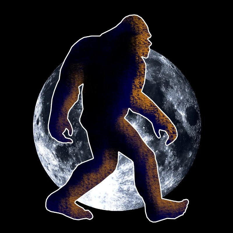 Bigfoot Sasquatch und Mond