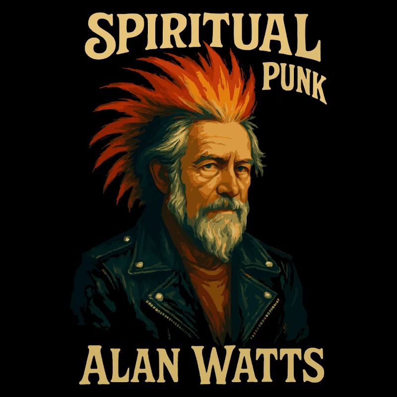 Spiritueller Punk Alan Watts Hemd