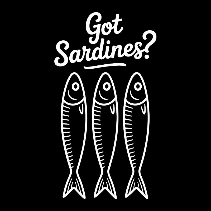 Sardinen Illustration mit Humor