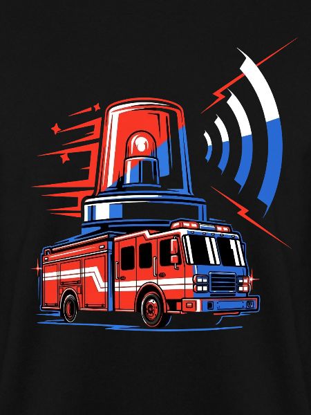 Feuerwehrauto mit Sirene