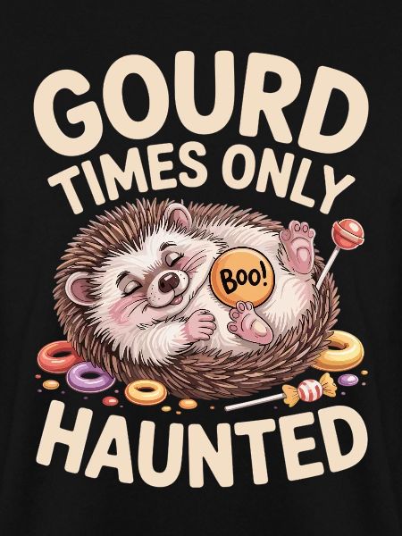 Süßer Igel mit Halloween-Motiv