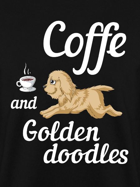 Goldene Kritzeleien Kaffee Illustration