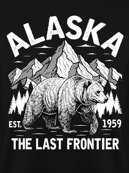 Alaska Mountain Bear Illustration