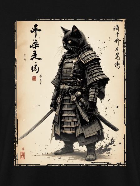 Samurai Katze, Japanischer Krieger & Kämpfer