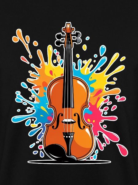 Vibrantes Violinenkunst Design