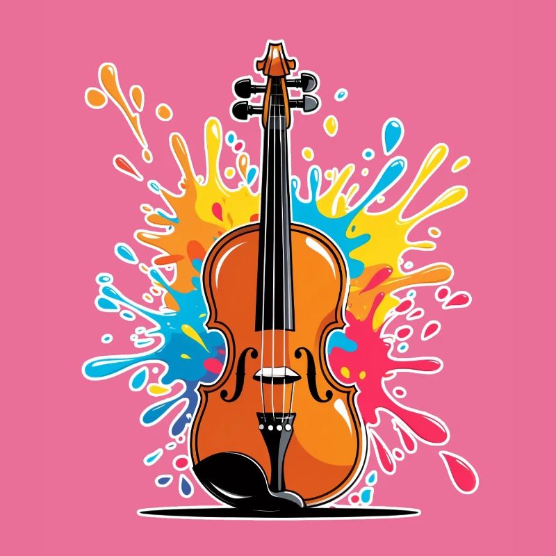 Vibrantes Violinenkunst Design