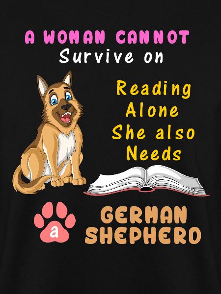 Book Lover German Shepherd