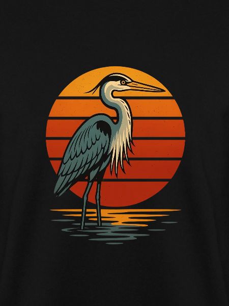 Heron at sunset