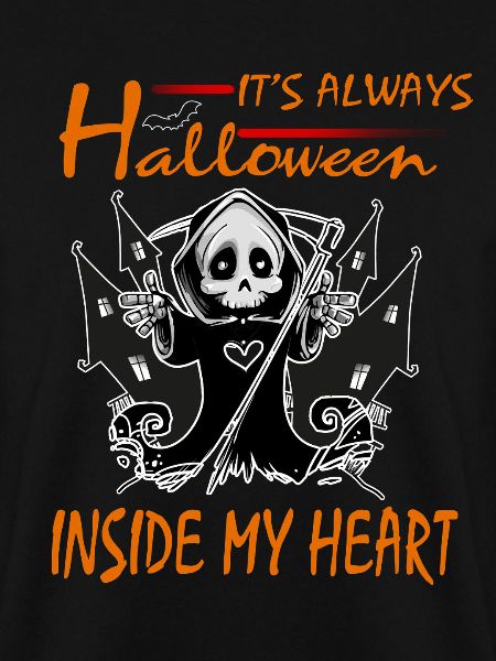 Immer Halloween Sensenmann Kinder T-Shirt