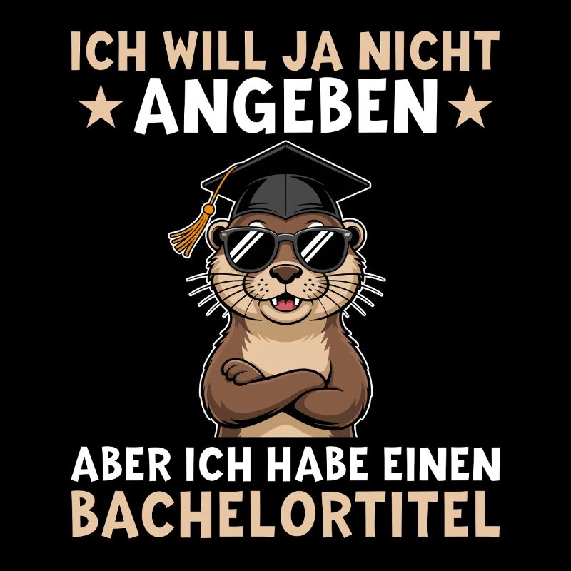 Bachelorabschluss - Otter mit Bachelortitel