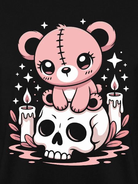 Kawaii Pastel Goth Geflickter Bär