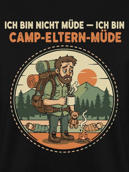 Camp-Eltern-Müde Illustration