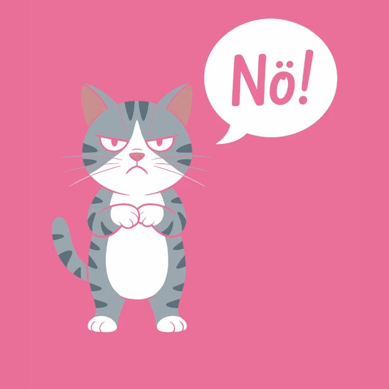 Nö! Lustige Katze Mit Spruch