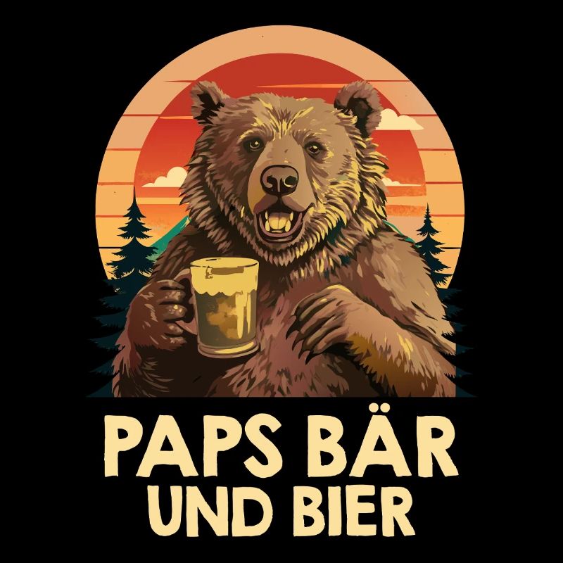 Werdender Vater PAPS BÄR UND BIER Lustiges