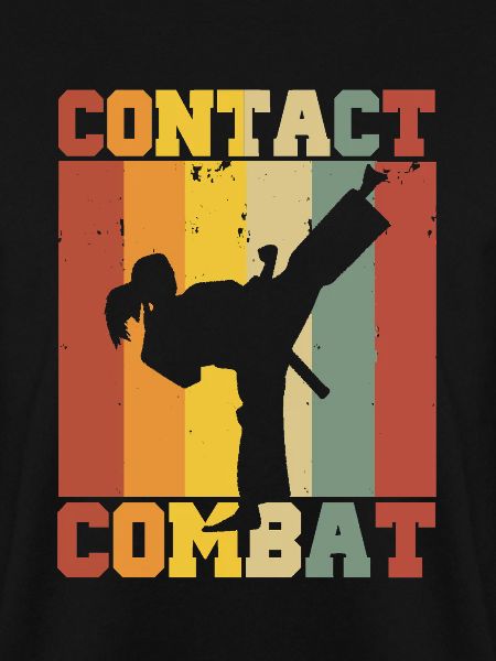 Silhouette einer Karatefrau – Combat Contact 