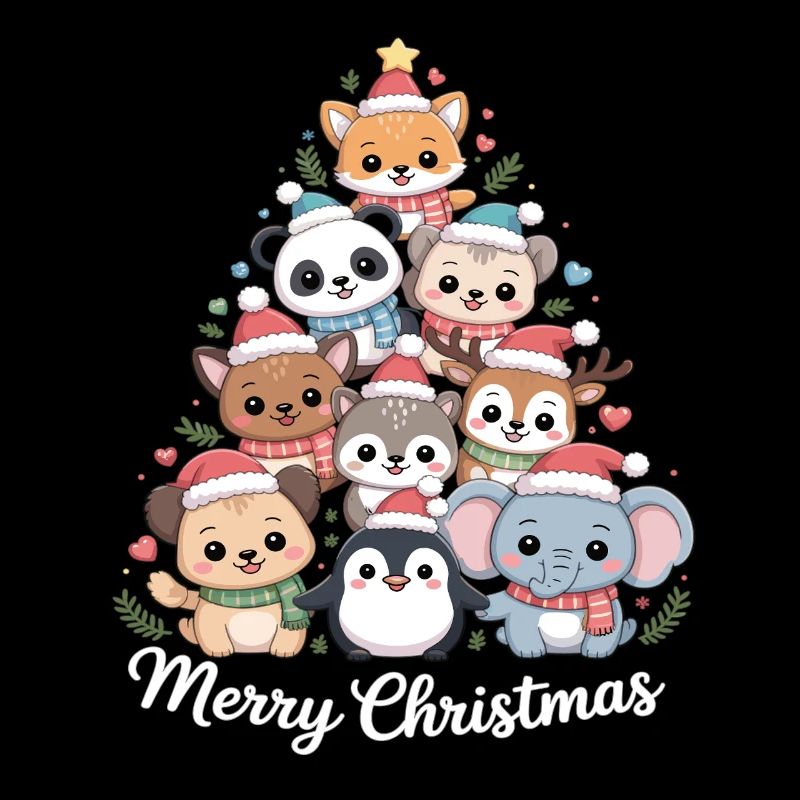 Tierischer Weihnachtsbaum – Niedliche Xmas Tiere
