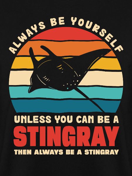 Stingray in Retro Sunset