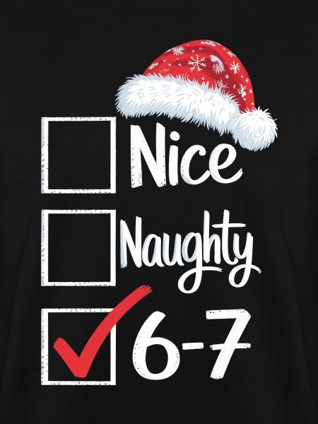 Nice Naughty 6-7 Weihnachtsshirt