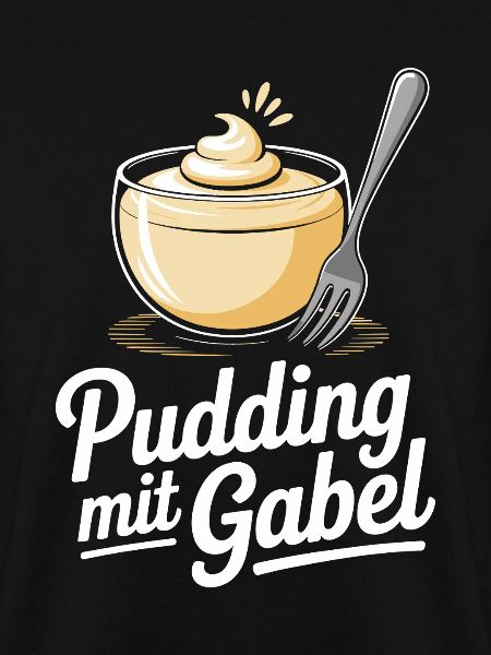 Pudding with fork
