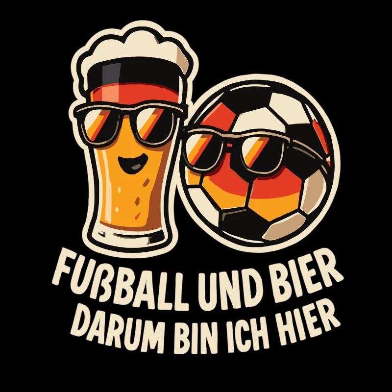 Fußball und Bier Deutschland Fan