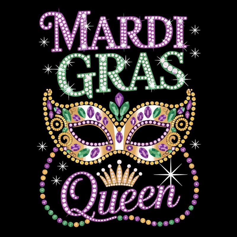 Mardi Gras Queen Masken Shirt