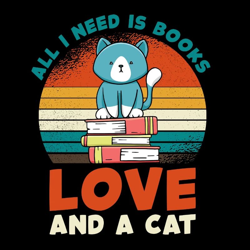 Liebe zu Büchern und Katze