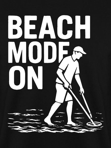 Beach-Modus auf Funny Metal Detecting-Design