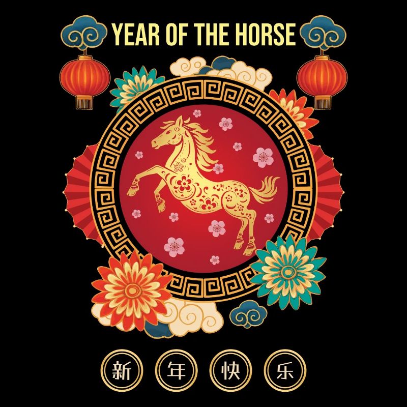 Zodiaque chinois Nouvel An chinois Année du cheval