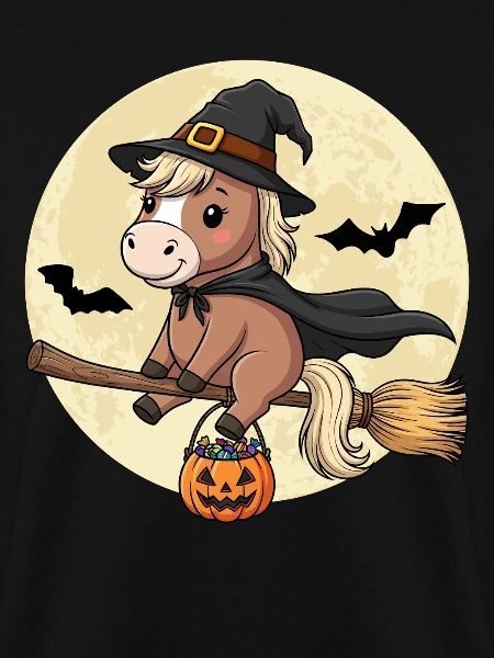 Süßes Pferd Hexe Halloween Pony