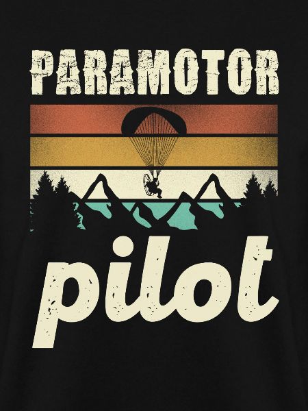 Paramotor Pilot Retro Sunset