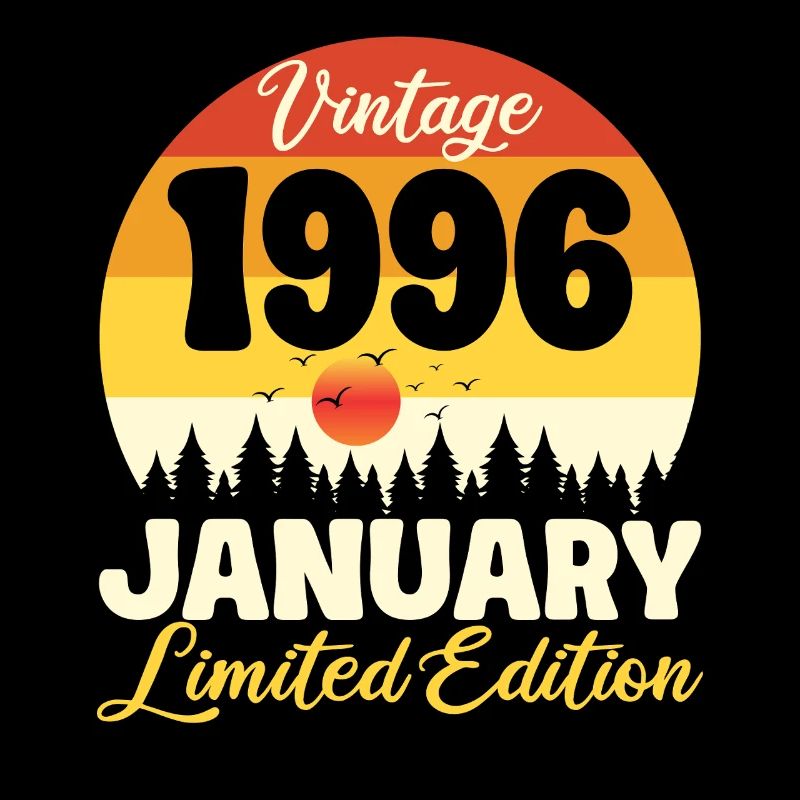 Vintage Janvier 1996 Anniversaire 1996 Rétro 