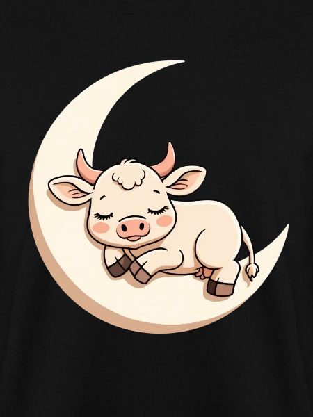 Moon cow in slumber