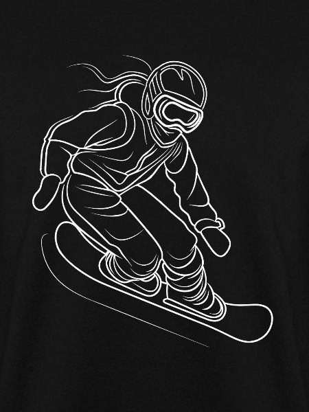 Snowboarderin Line Art