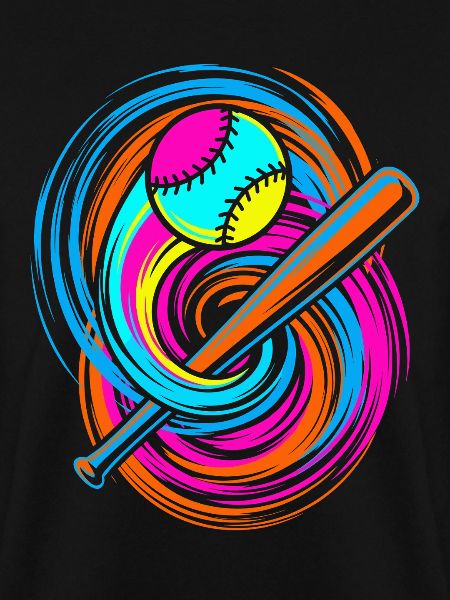 Baseball bat and ball