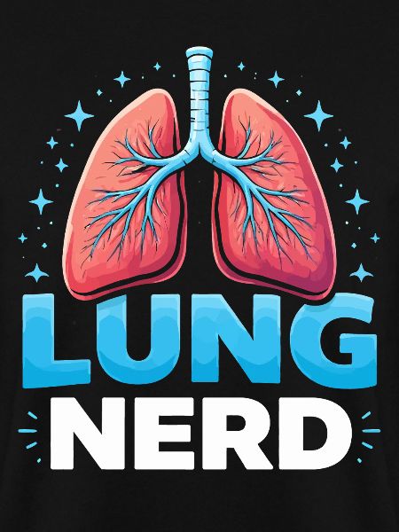 Lung Nerd: bunte Lungenillustration