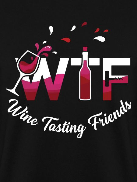 Wine Tasting Friends Graphic