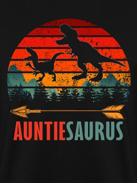 Auntiesaurus Dinosaurier Aunt Retro Sunset