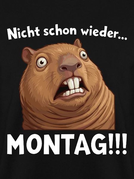 Capybara saying: Not Monday again!