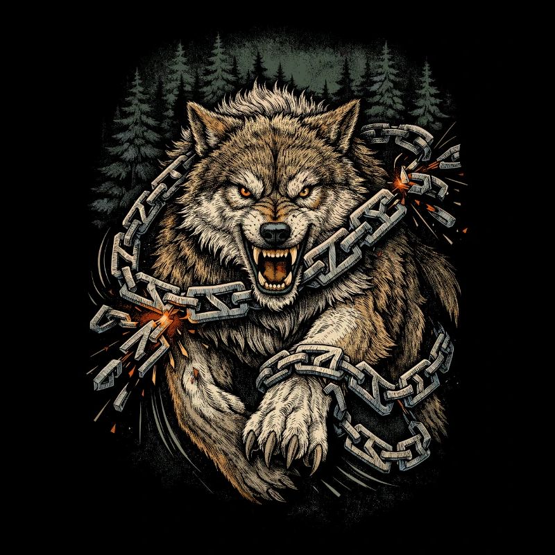 Skandinavisch Wikinger Wolf